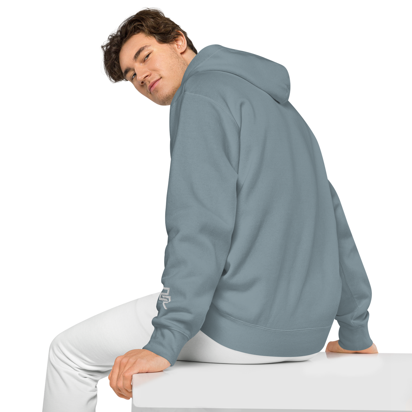Embroidery Logo pigment-dyed hoodie