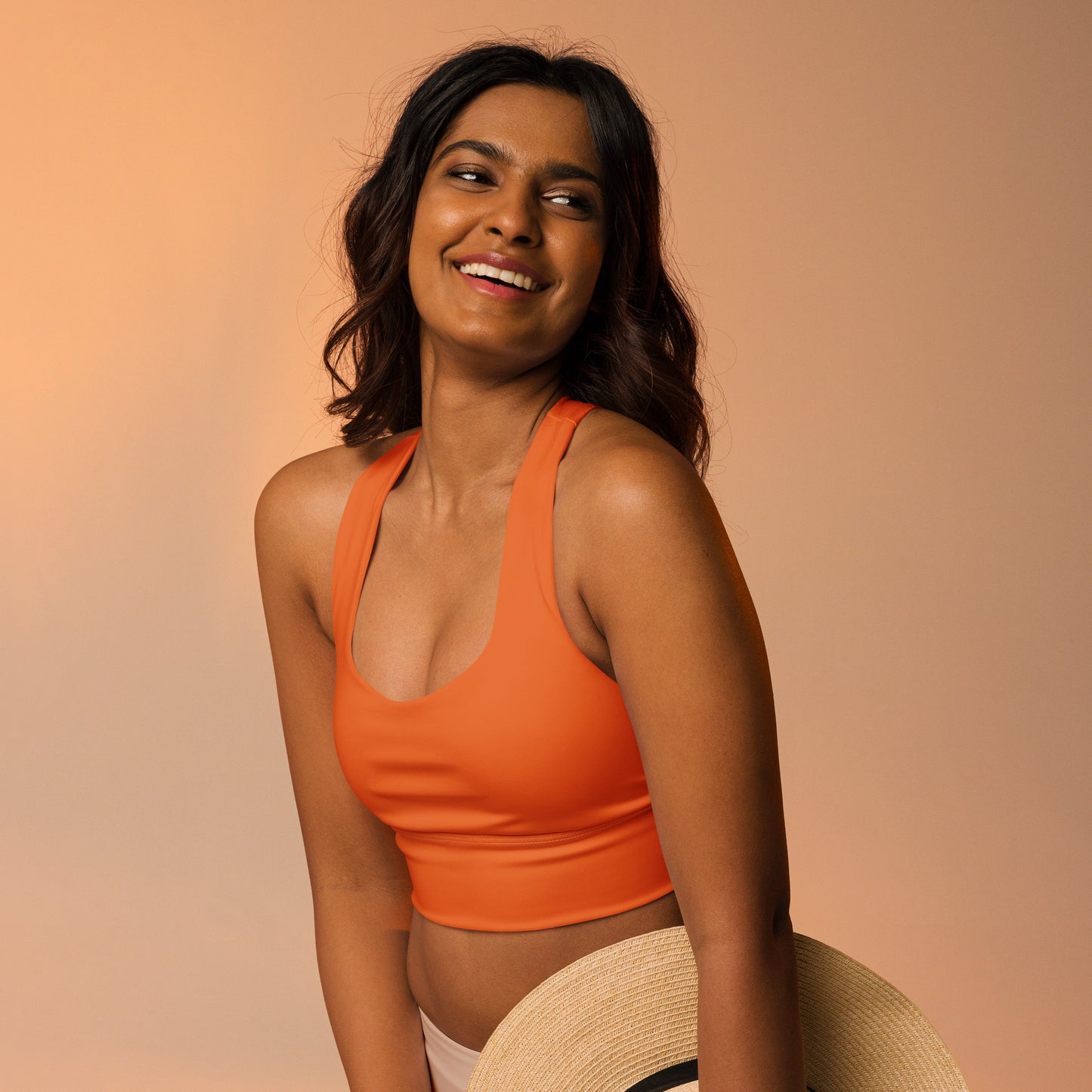 Back Logo Recycled Longline Sports Bra