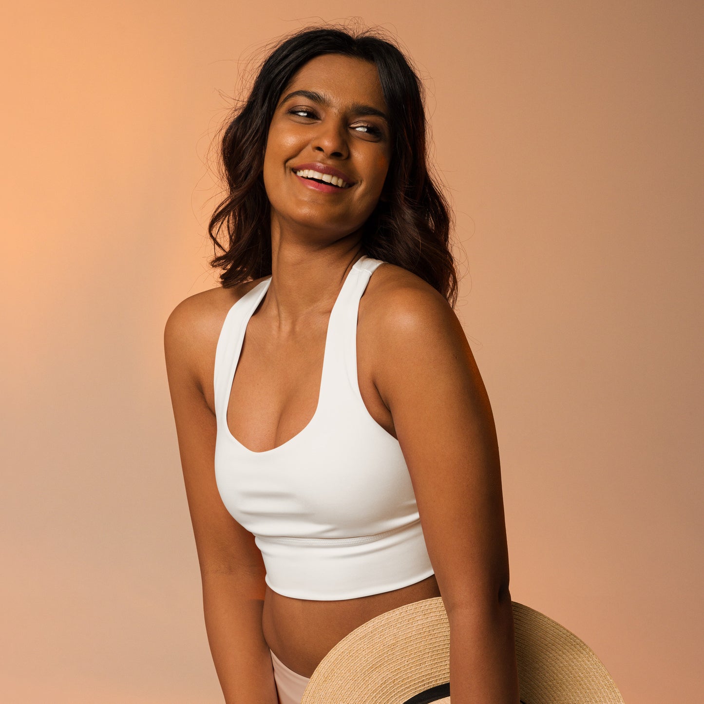 Back Logo Recycled Longline Sports Bra