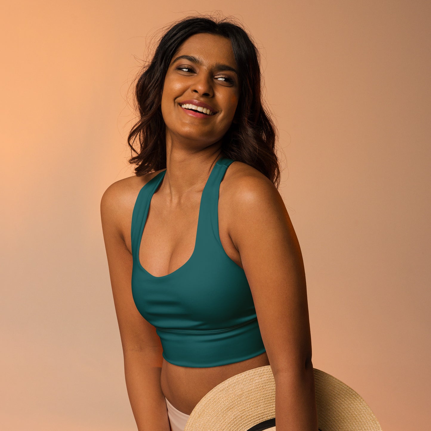 Back Logo Recycled Longline Sports Bra