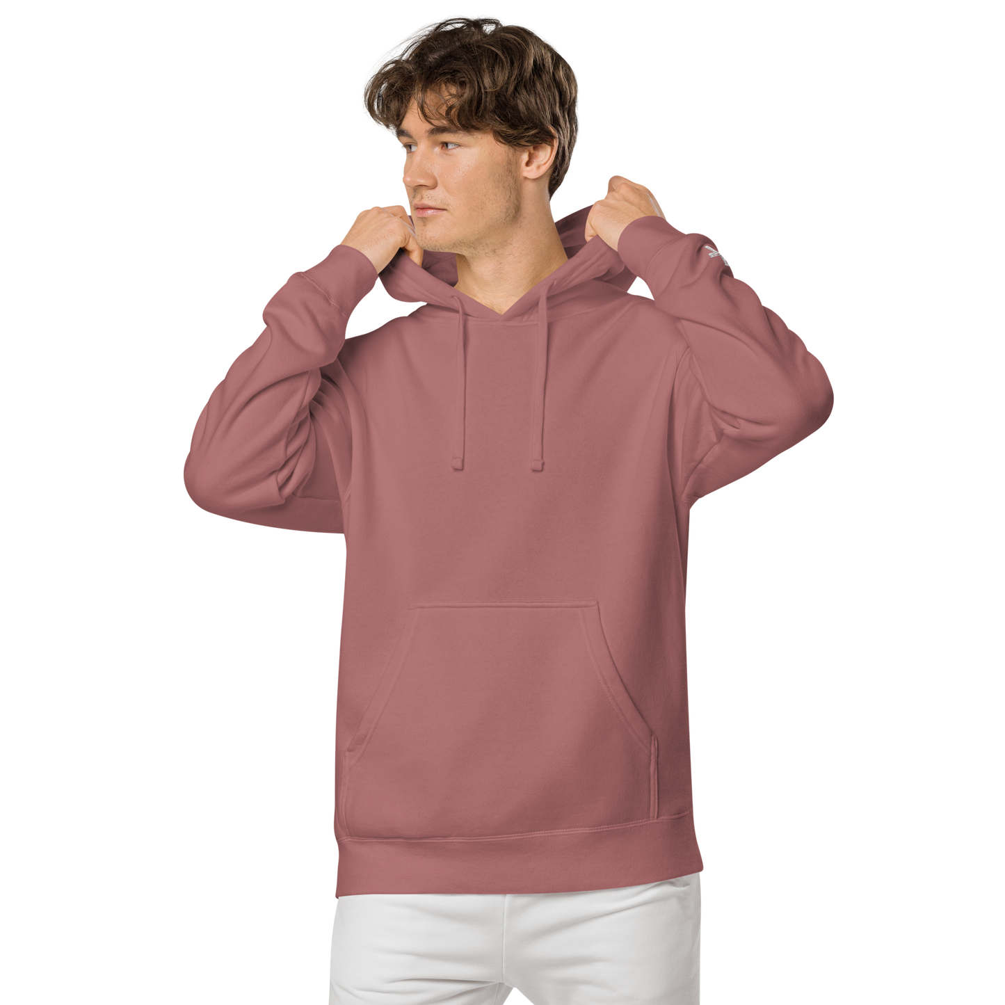 Embroidery Logo pigment-dyed hoodie
