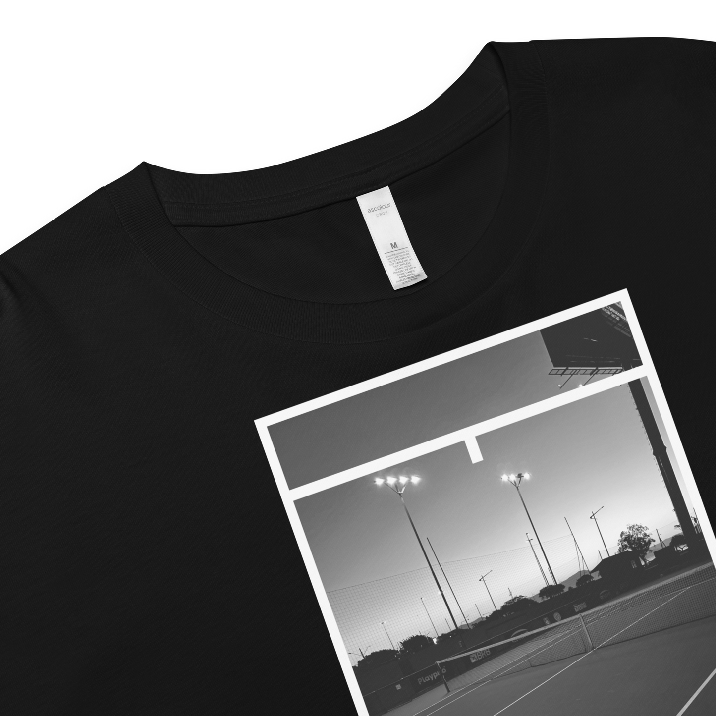 Women's B&W Court Cropped Tee