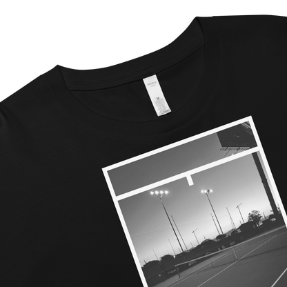 Women's B&W Court Cropped Tee
